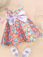 A.T.U.N. (ALL THINGS UBER NICE) Mini Ditsy Floral Pam Bow Dress for Girls Lavender