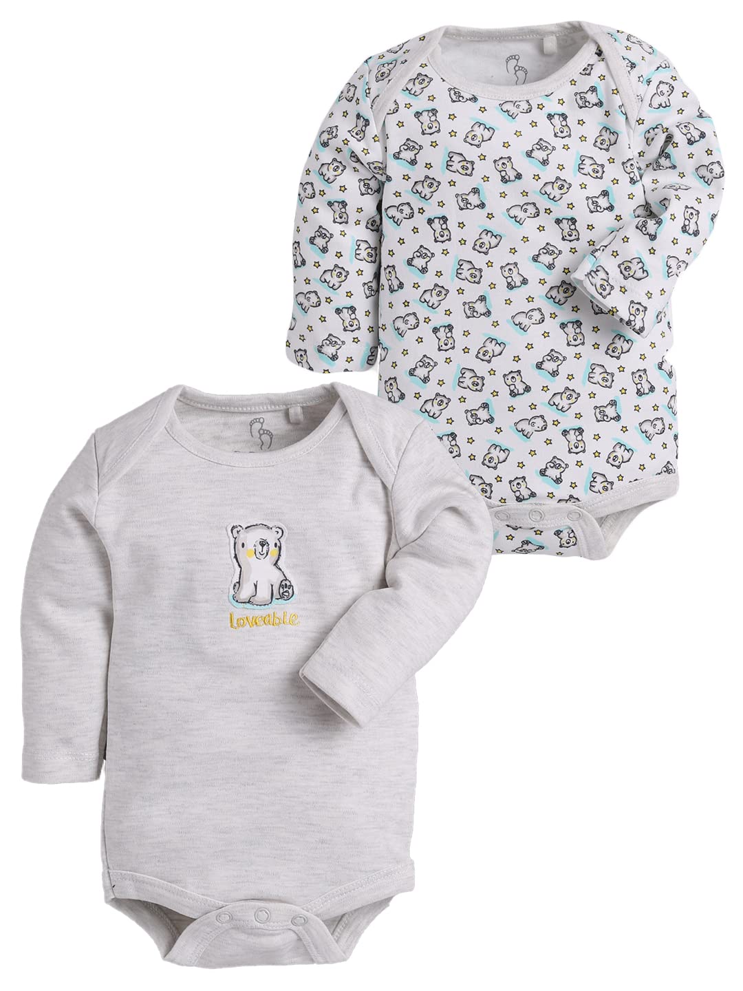BABY GO 0-3M,3-6M,6-9M 100% Pure Cotton Romper/Sleep Suit/Comfort fit/Bodysuit for Baby Girls (Combo Pack of 2)
