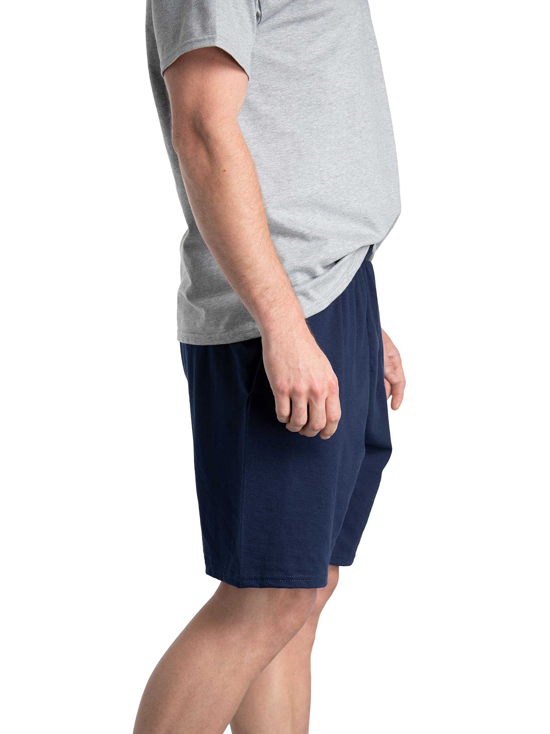 Fruit of the Loom Men's Eversoft Cotton Shorts with Pockets (S-4xl), 2 Pack-Navy