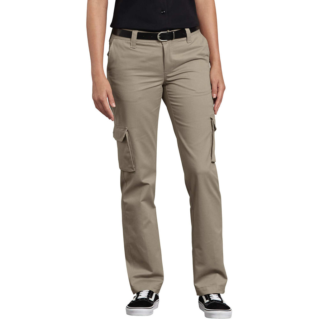 Dickies Women's Relaxed Fit Cargo Pants, Desert Sand, 14
