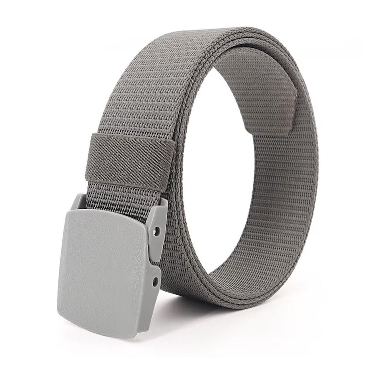 Aadikart Waist Belt Automatic Buckle Nylon Canvas Male Men Survival Strap, Fits On Up To 40 Inches Waist Size Pack Of 1 (Grey) 40