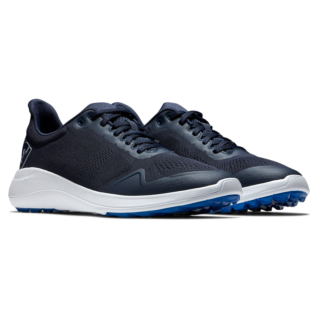FootJoy Men's FJ Flex Golf Shoe, Navy/White/Blue, 9