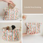 STARDW Cute Makeup Bag Aesthetic Cosmetic Bags for Women Girls, Travel Toiletry Bag Large Capacity Zipper Makeup Pouch, Purse
