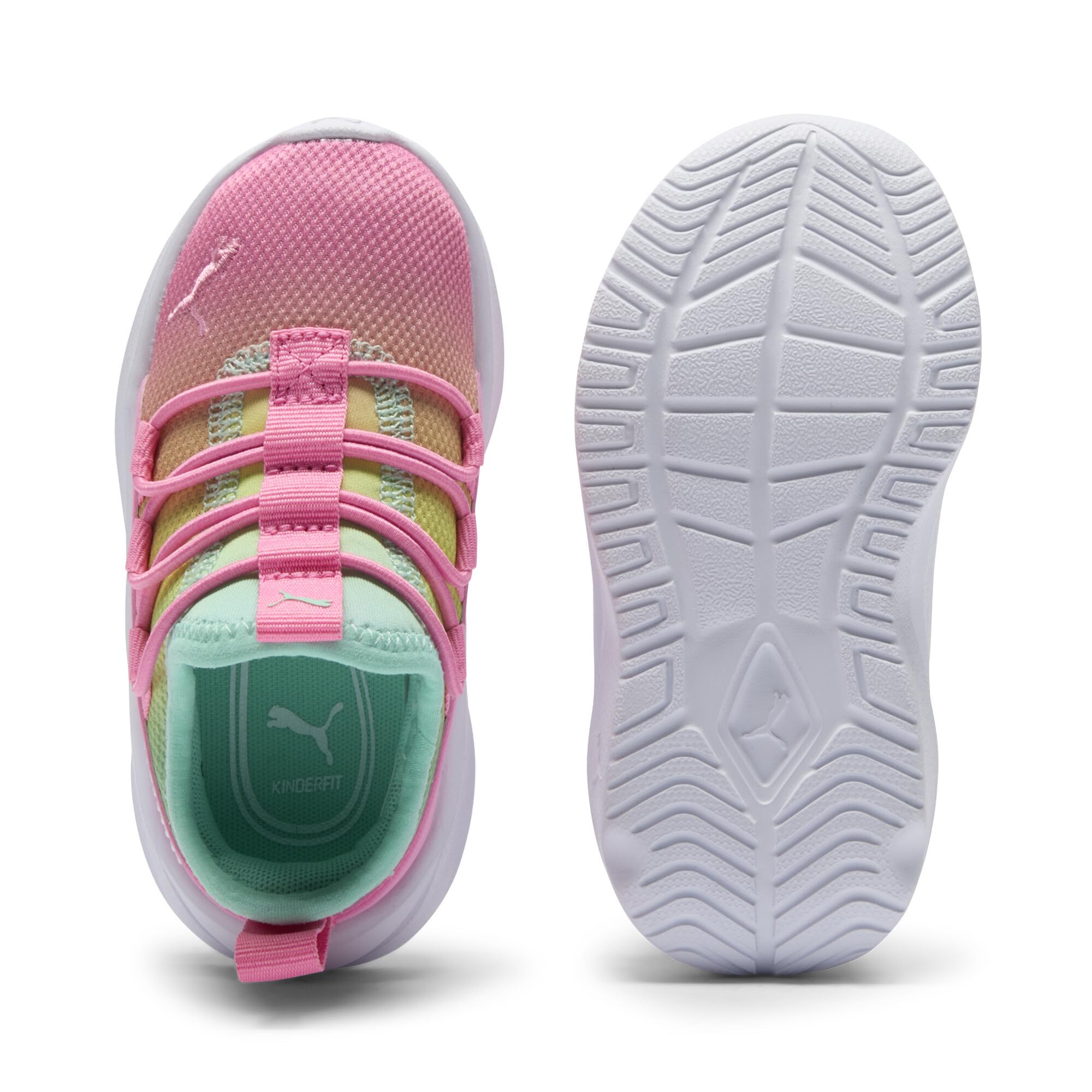 PUMA SOFTRIDE ONE4ALL Slip ON Sneaker, Fast Pink-Mint, 11.5 US Unisex Little Kid