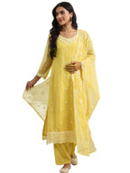 Libas Embroidered Chiffon Straight Kurta Set for Women (99522HXS)