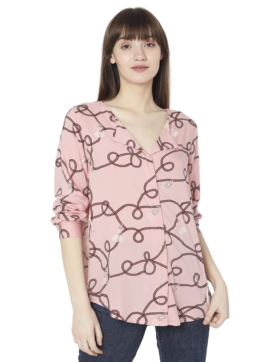 Vero Moda Slim Fit Top (10296577_Dusty Pink_L)