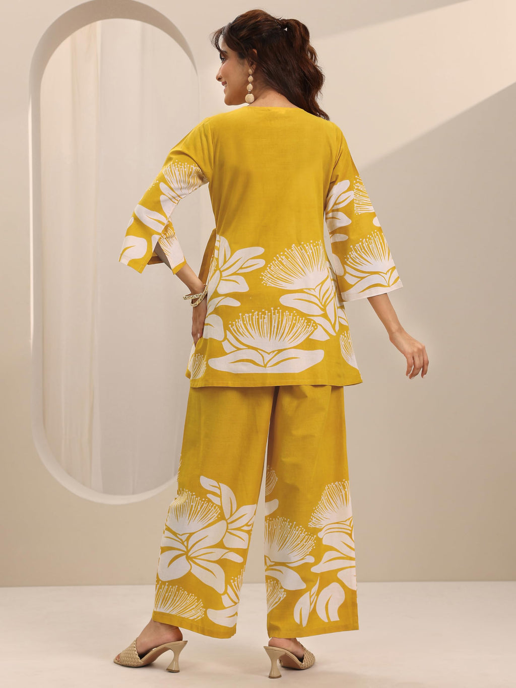Libas WomenS Cotton Co-Ords (400633H_Yellow