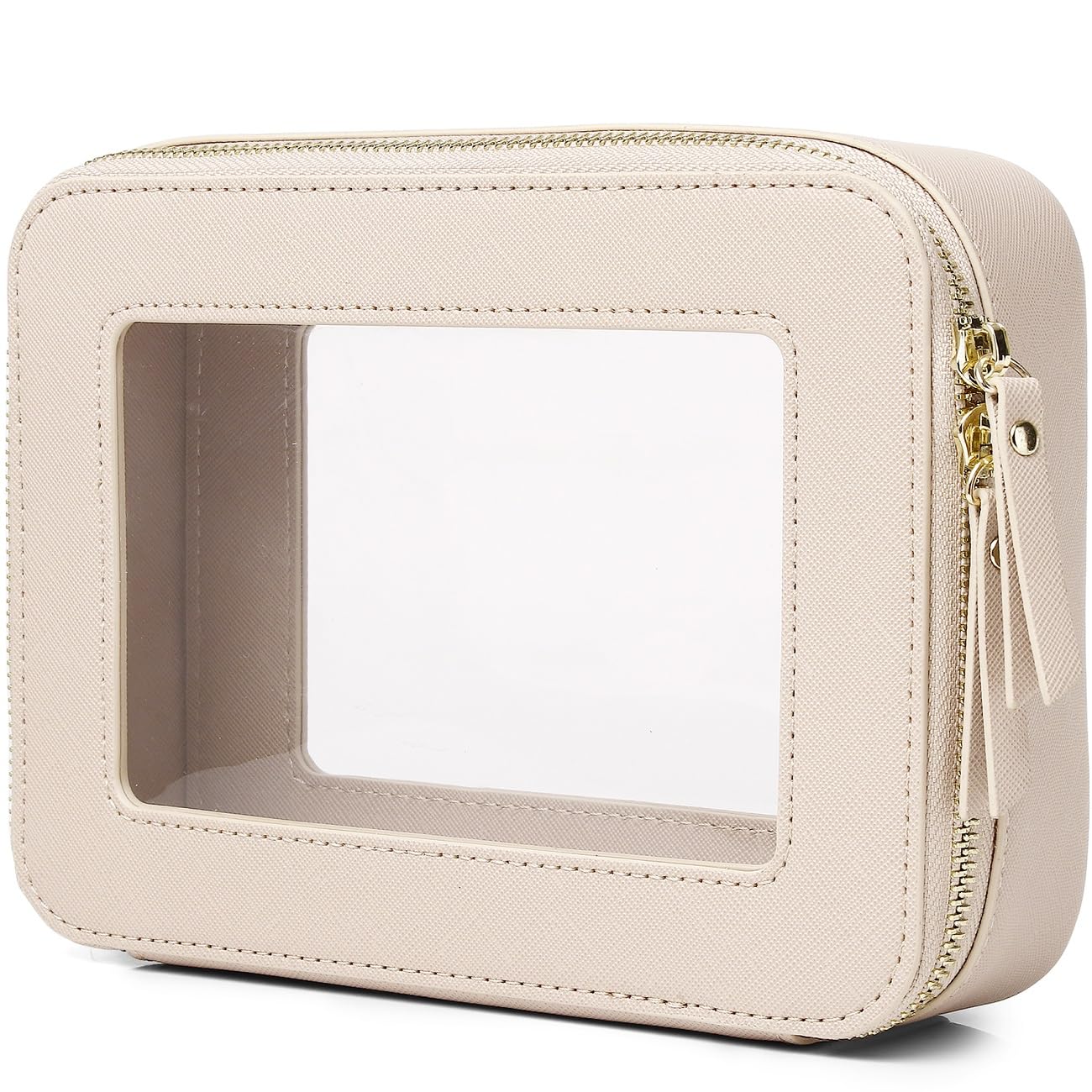 Pinkmik Clear Makeup Bag Travel Case Portable transparent Cosmetic Bag Clear Travel Toiletry Bag Skincare Bag Makeup Bag for Car