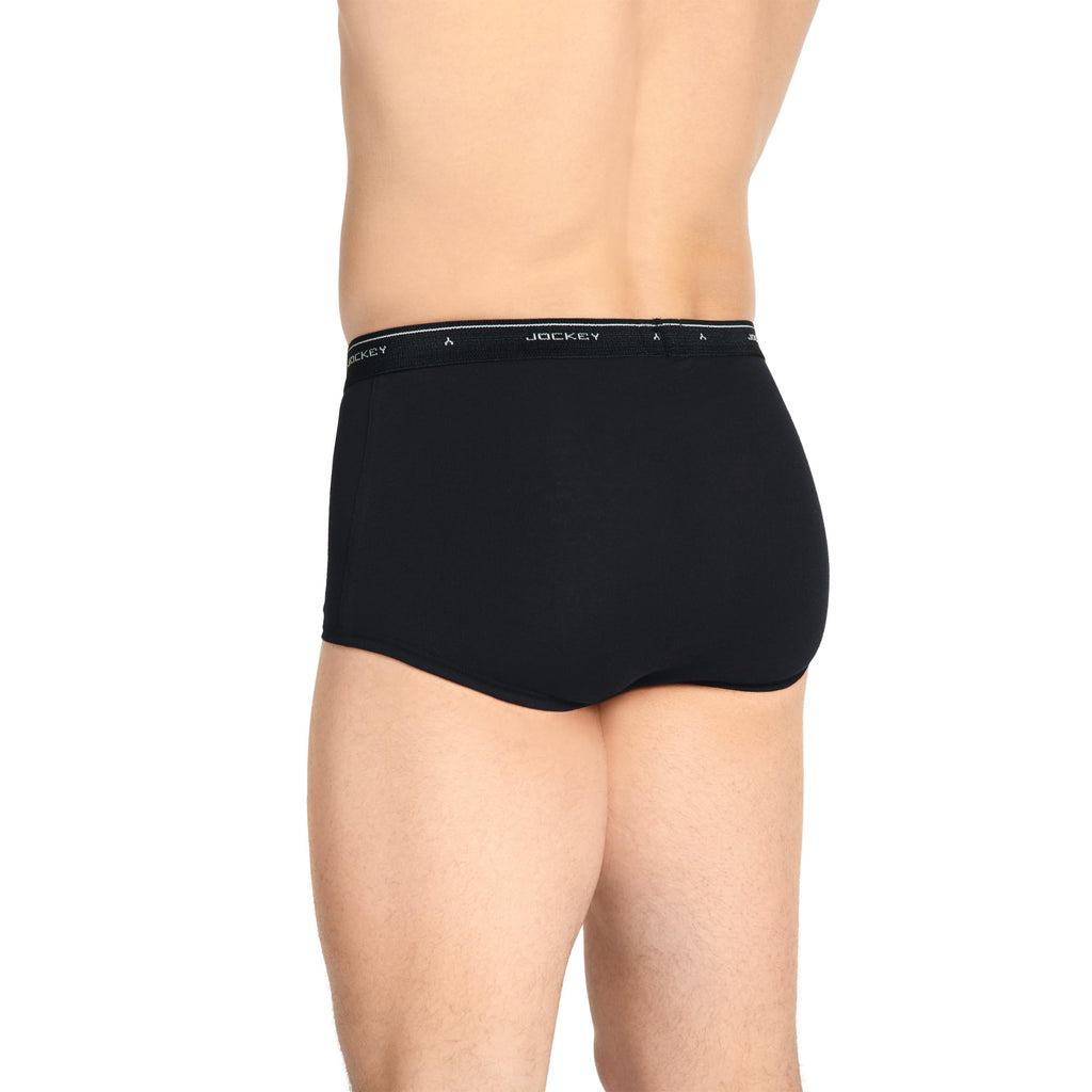Jockey Mens Underwear classic Full Rise Brief - 3 Pack, grey HeatherDenimBlack, 34