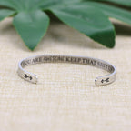 Unique Gifts for Women Funny Inspirational Motivational Encouragement Empowerment Bracelets Mantra Cuff Bangle Birthday Christma
