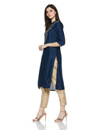 W For Woman Straight Kurta (18Auw17909-12420_Blue_8)