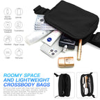 YINHEXI Belt Bag, Crossbody Bags for Women - Soft Nylon Waist Packs for Women, Adjustable Strap 30''-45'', Versatile Fanny Pack