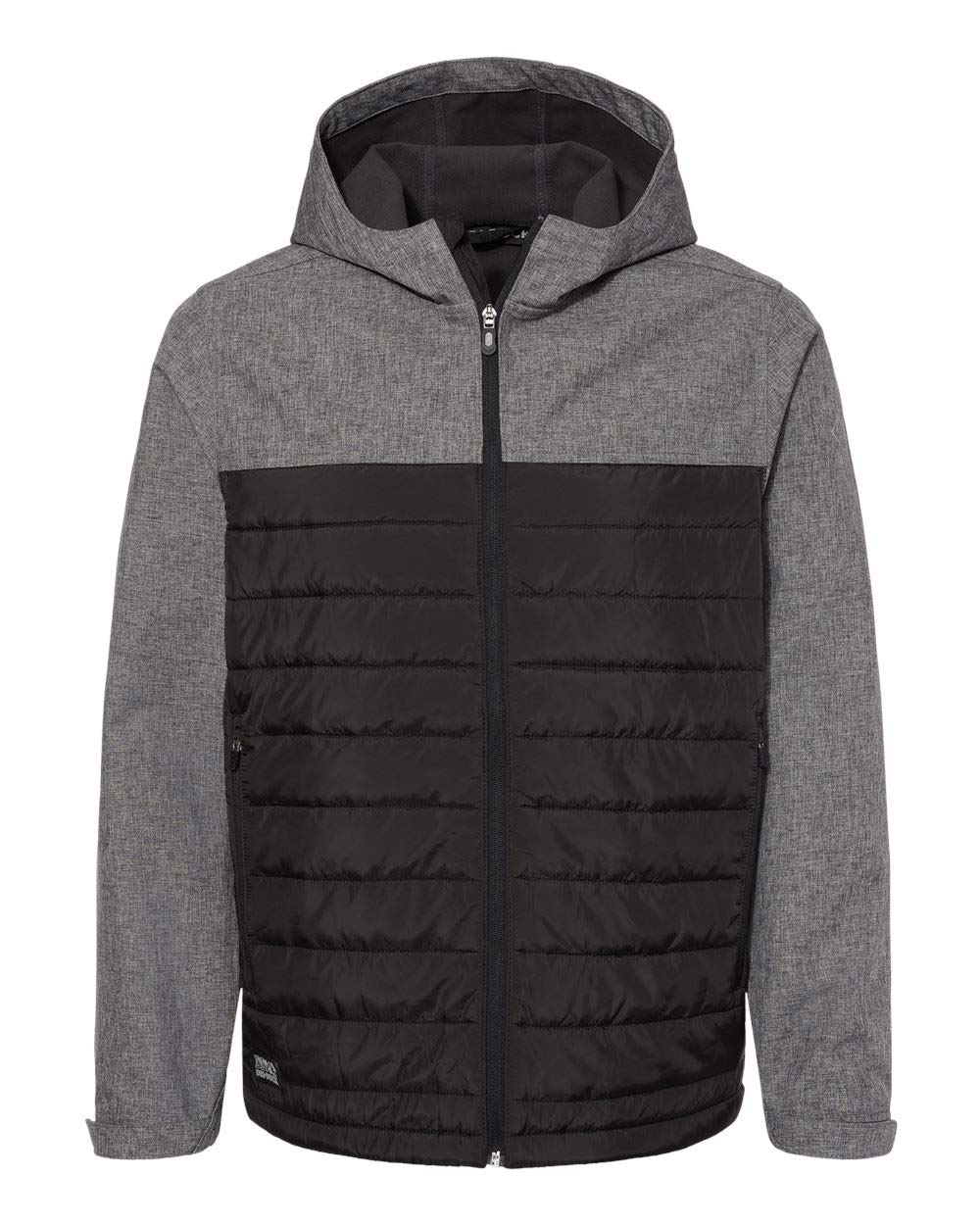 Mens Pinnacle Puffer Body Softshell Hooded Jacket - BLAcK - S(D0102H78MMX)