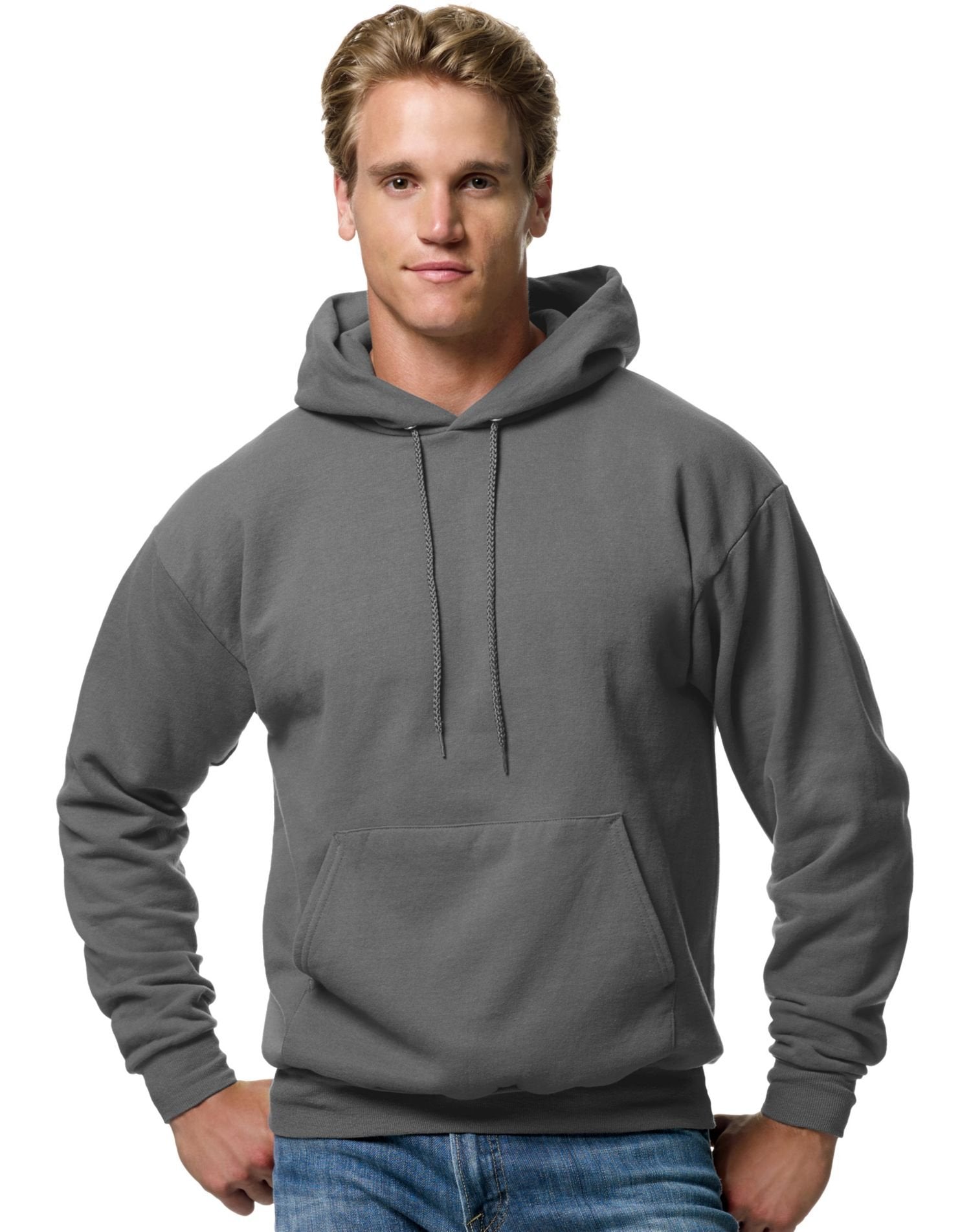 Unisex Ecosmart 5050 Pullover Hooded Sweatshirt - WHITE - S(D0102H7D7KP)