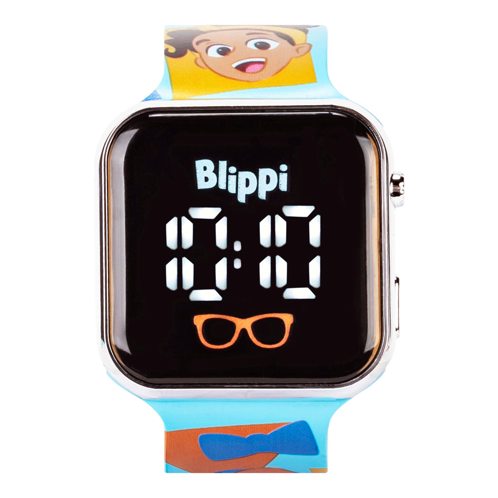 Blippi Kids LED Watch - Interactive Teaching Tool with Fun LED Lights, Durable Blue Strap, Educational Screen Time