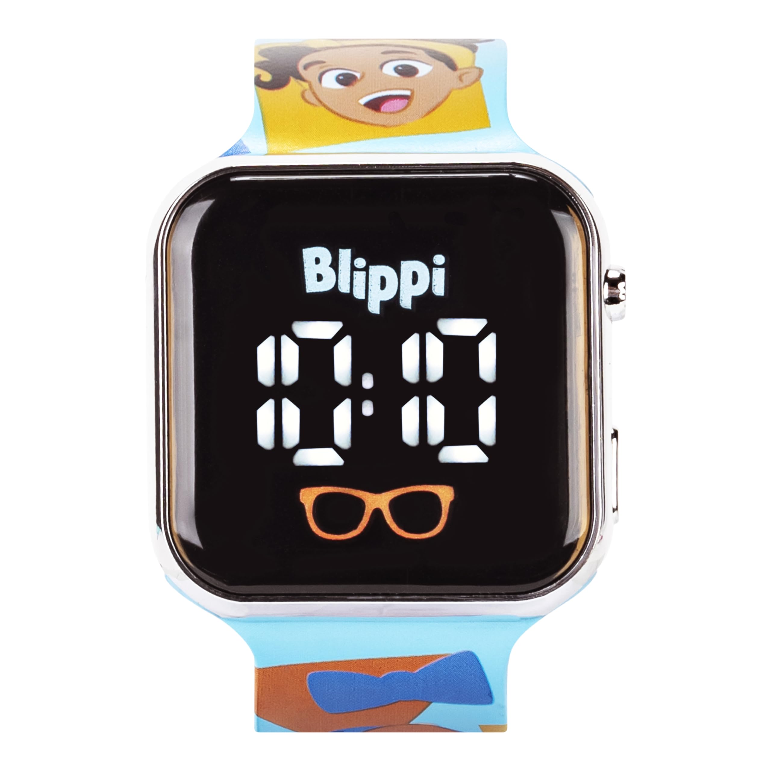 Blippi Kids LED Watch - Interactive Teaching Tool with Fun LED Lights, Durable Blue Strap, Educational Screen Time