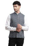 Turtle Men 100% Cotton Light Blue Nehru Jacket