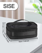 Relavel Rolling Makeup Case with 4 Clear Makeup Bags, Makeup Backpack with Adjustable Dividers,Cosmetic Train Case Storage with