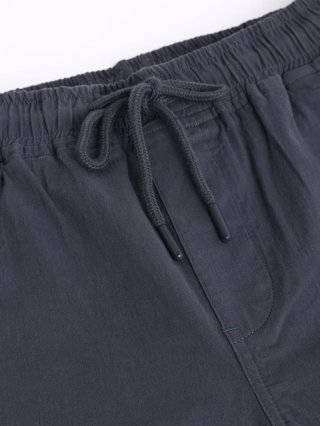 Dennis Lingo Solid Cotton Mens Casual Drawstring Joggers, Straight Fit, Mid Rise, Stretchable Ankle Length Athletic Track Pants