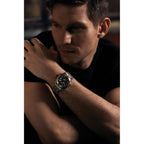 Bulova Men's Marine Star 'Series A' Two-Tone Stainless Steel Watch, Black Dial, 3 Hand Model: 98D175