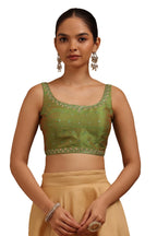 Soch Women Tussar Embroidered Padded Blouse with Zari