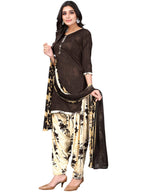 Satrani Womens Crepe Printed Unstitiched Dress Material