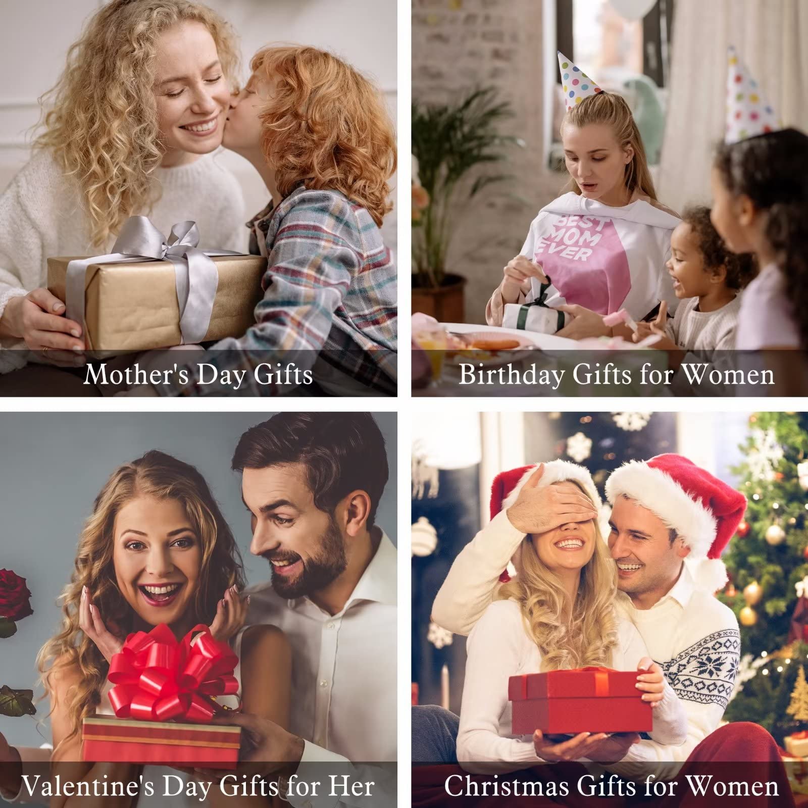 Anniversary Valentines Day Gifts for Her, 925 Sterling Silver Unique Rose Heart Initial M Letter Pendant Necklace Jewelry Birthd