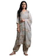 Libas WomenS Cotton Kurta Set (35359_Grey
