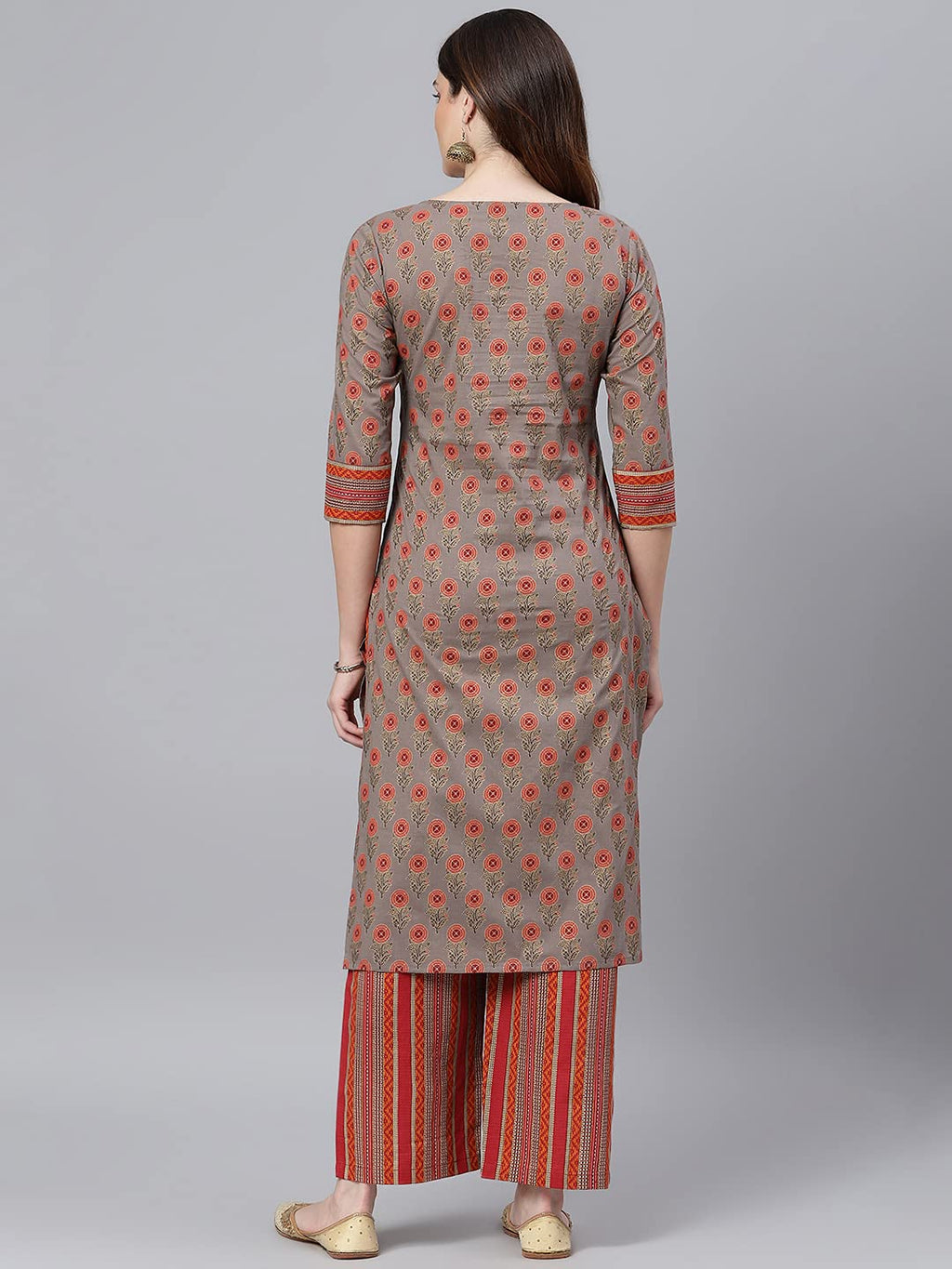 idaLia Blue and White Cotton Night Suit for Women