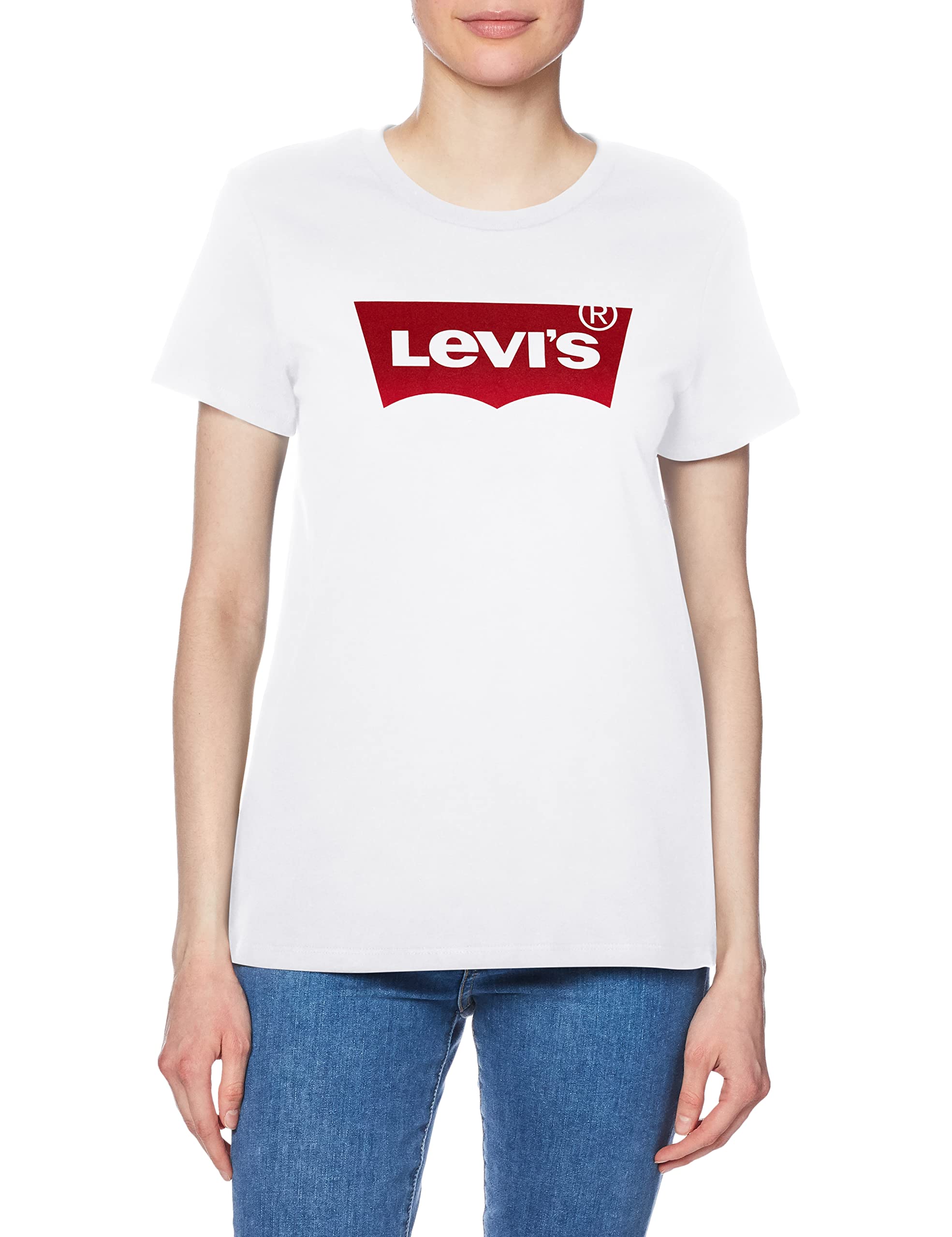 Levi's Women's Perfect Tee-Shirt, Core Housemark White, XX-Large