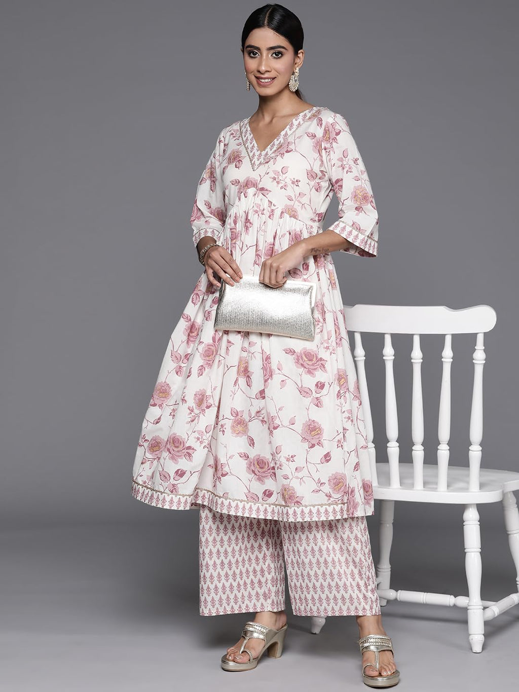Libas WomenS Cotton Kurta Sets (35415_Off White