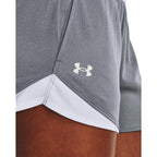 Under Armour Womens Play Up 3.0 Shorts, (055) Steel Light Heather/White/White, XX-Large