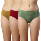 Enamor Women Mid Waist Cotton Panty (Multi_Medium) Multicolour