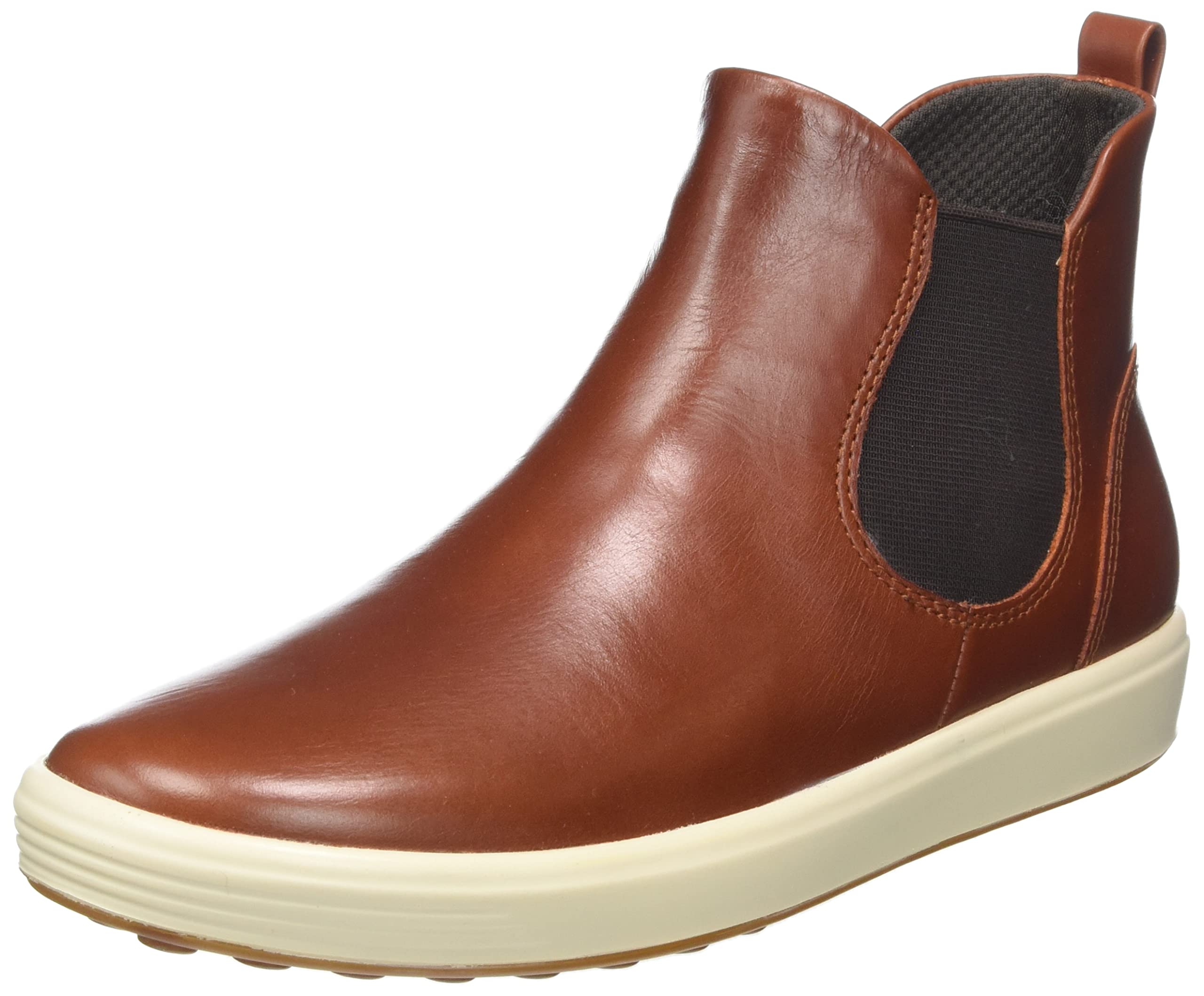 EccO Womens Soft 7 chelsea Ankle Boot, cognac, 8-85