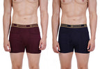 PRAKASAM COTTON -Marlow Mens 100% Pure Combed Cotton Outer Elastic Pocket Trunks (Pack of 2)