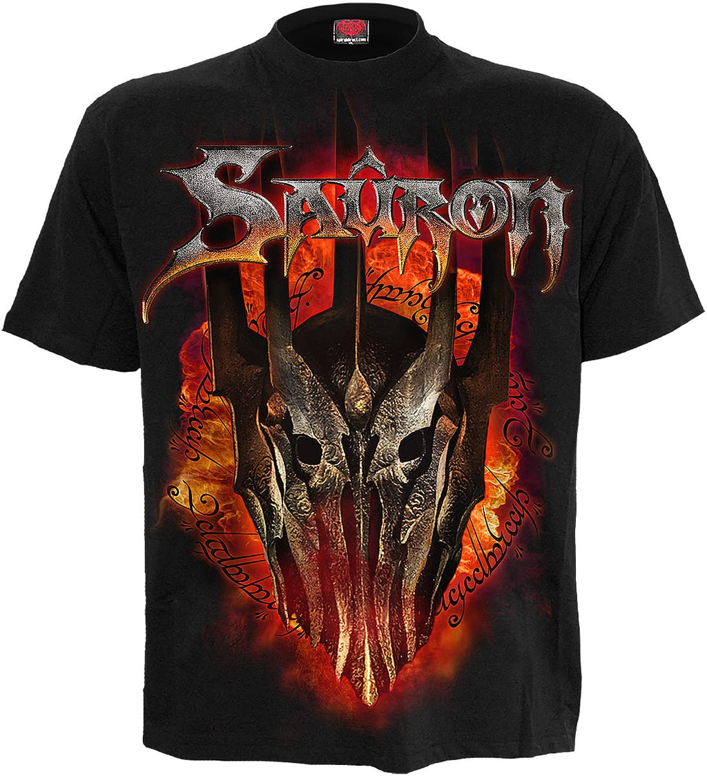 WB Studio - LOTR - SAURON - METAL TEE - Front Print T-Shirt Black - S