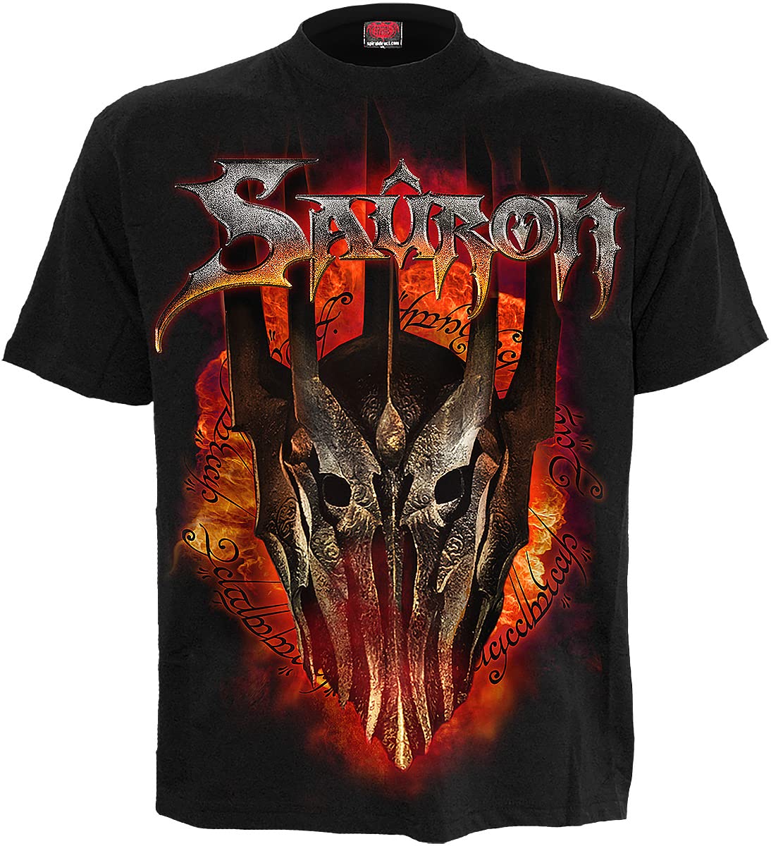 WB Studio - LOTR - SAURON - METAL TEE - Front Print T-Shirt Black - S