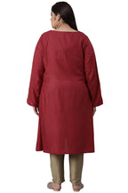 W For Woman Women Viscose Polka Dots Printed A-Line Kurta