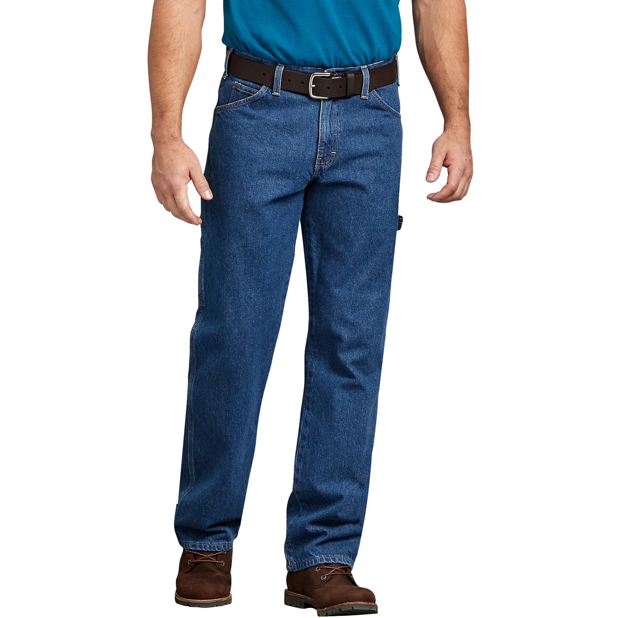 Dickies mens Relaxed Fit Carpenter jeans, Stone Washed, 34W x 36L US