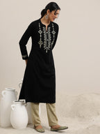 Libas WomenS Wool Blend Yoke Design Kurta Set (48763W_Black