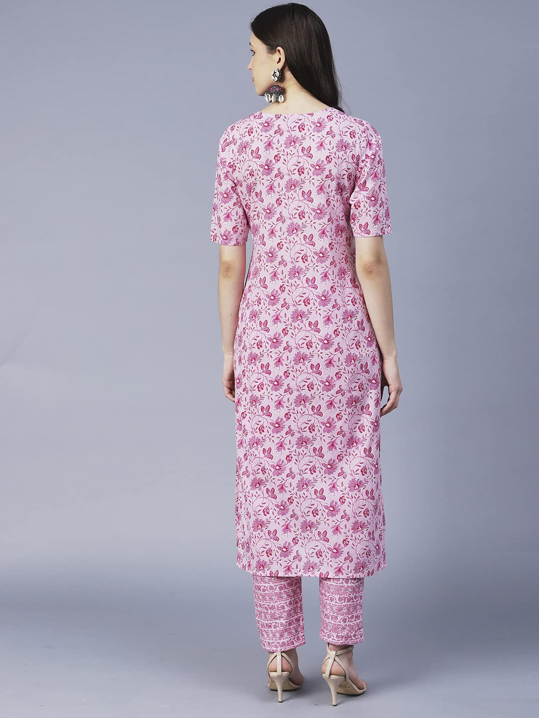 Anni Designer Women'S Cotton Blend Printed Straight Kurta With Pant (Mbc)