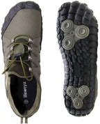 Weweya Barefoot Shoes Men Cross Training Five Fingers Minimalist Running Zero Drop Wide Toe Box Shoe Size 9 Army Green