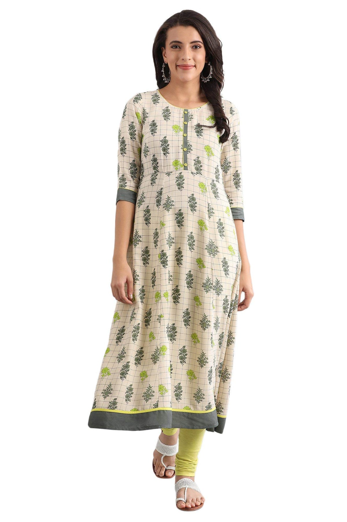 Aurelia WomenS Rayon A-Line Kurta (20Fea11263-501315_ White_ Medium)