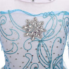 Dressy Daisy Little Girls' Ice Princess Costume Dresses Birthday Halloween Christmas Fancy Party Outfit with Long Fixed Train