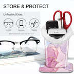 Fintie Plush Lined Eyeglasses Holder, Glasses Stand Case, Anti-scratch Glasses Storage Organizer for Desk, Nightstand, Office, G