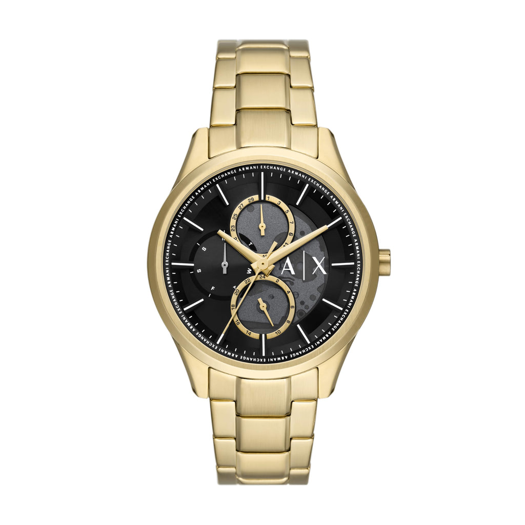 A|X Armani Exchange Men's Multifunction Gold-Tone Stainless Steel Bracelet Watch (Model: AX1875)