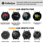 Fullmosa 20mm Treen Gradient Color Tanned Leather Watch Bands Compatible with Samsung Galaxy Watch 5 40mm 44mm/Pro 45mm,Galaxy W
