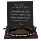Btysun Stocking Stuffers for Men, Gifts for Brother Mens Bracelet Inspirational Morse Code Bracelets I Love You Gifts for Him Br