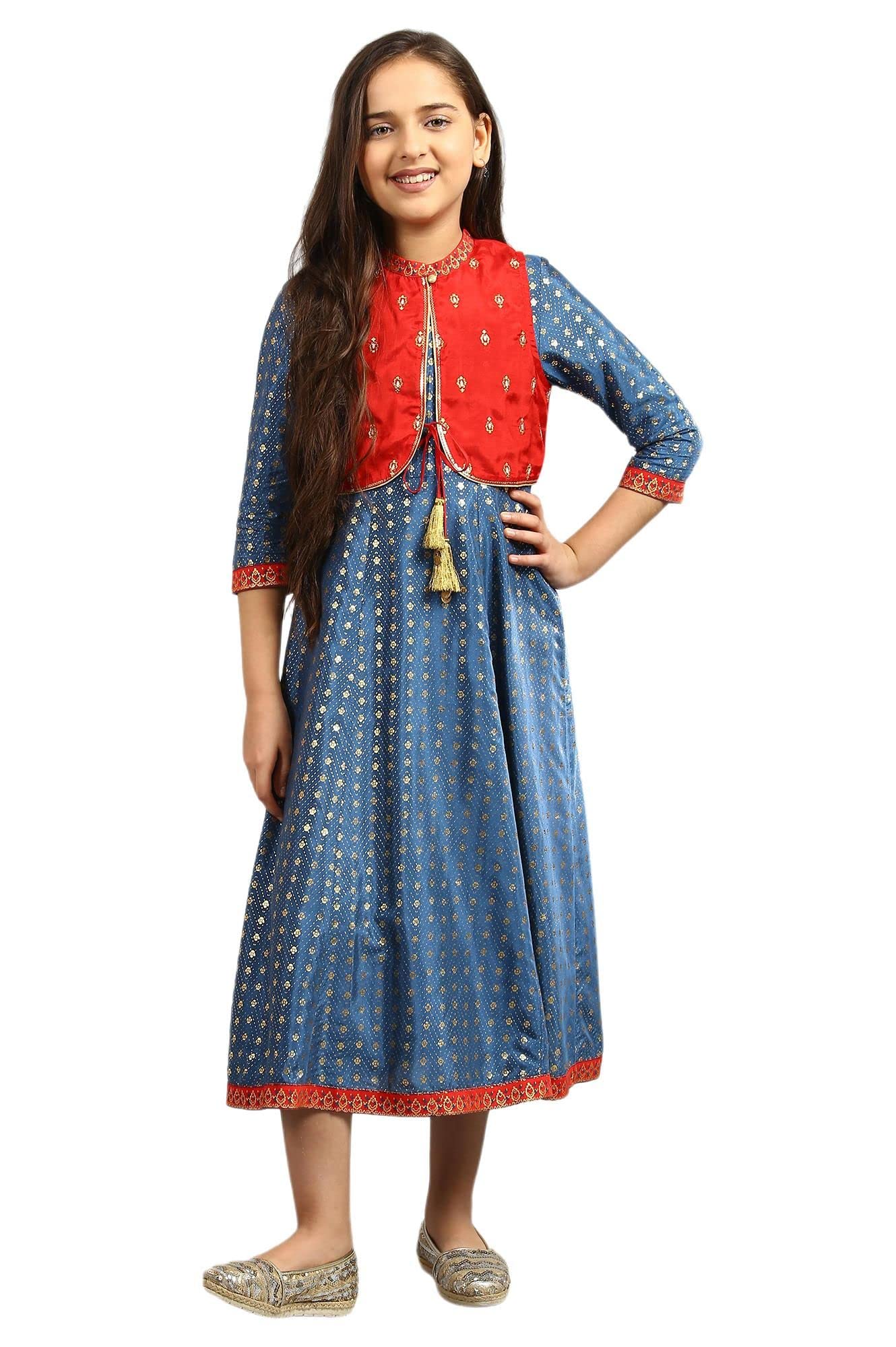 Blue Paneled Dress