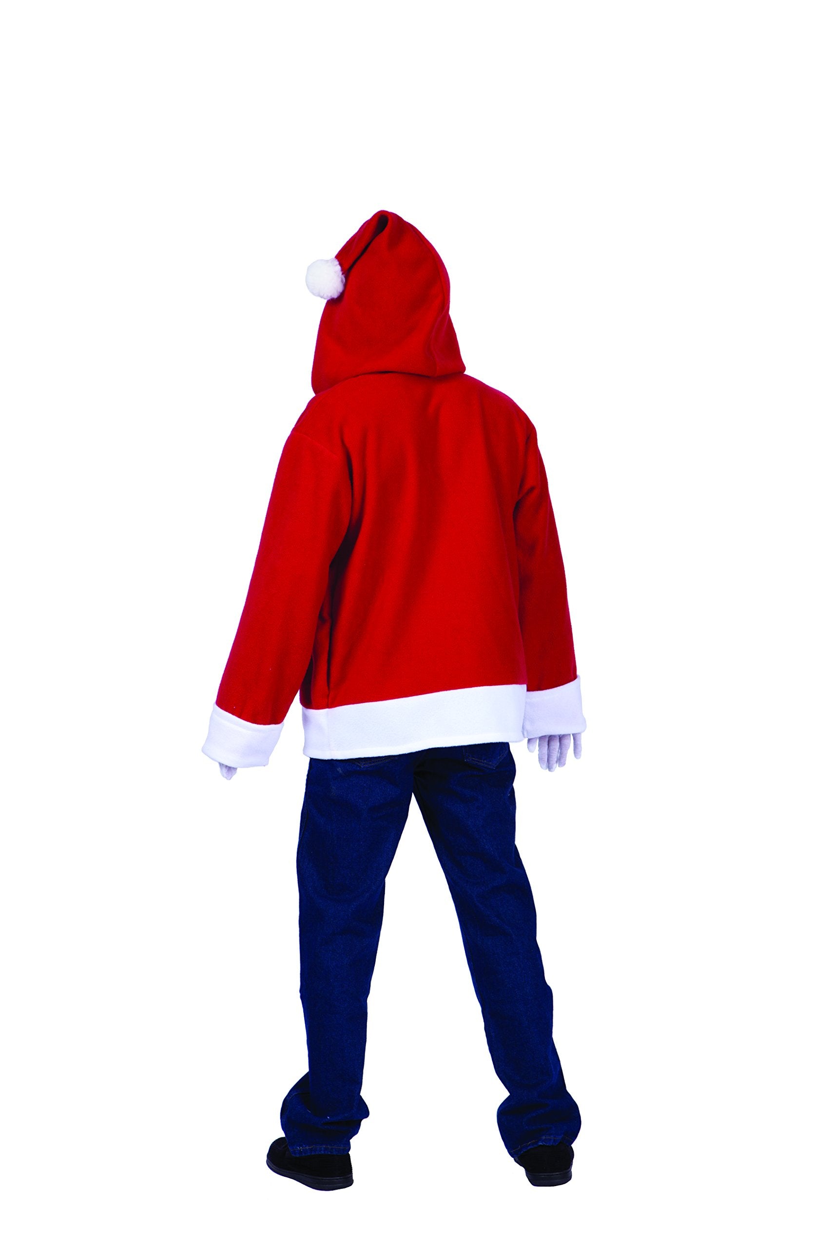 RG Costumes Men's Santa Claus Hoodie, Red/White, Small